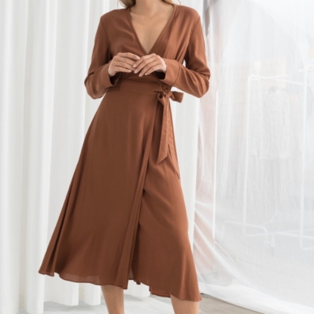 & Other Stories Midi Wrap Dress